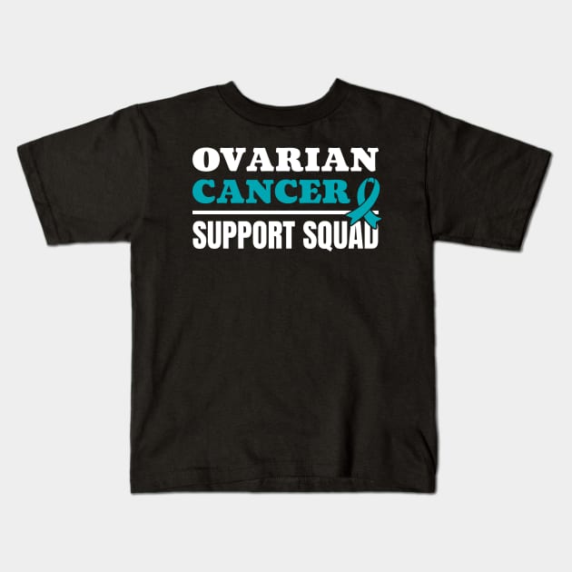 Ovarian Cancer Support Squad - Bold Typograph Kids T-Shirt by Retusafi